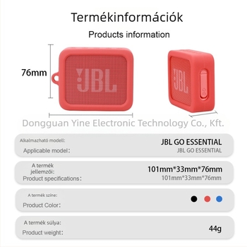 Védőtok JBL Go Essential Bluetooth hangszóróhoz — anyagok: szilikon, TPU, folyékony szilikon; gyártás: injekciós öntés; testreszabható.