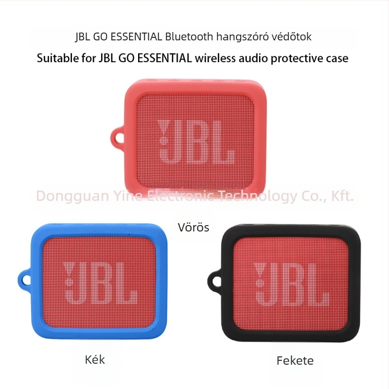 Védőtok JBL Go Essential Bluetooth hangszóróhoz — anyagok: szilikon, TPU, folyékony szilikon; gyártás: injekciós öntés; testreszabható.