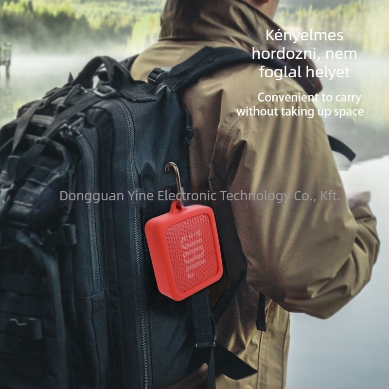 Védőtok JBL Go Essential Bluetooth hangszóróhoz — anyagok: szilikon, TPU, folyékony szilikon; gyártás: injekciós öntés; testreszabható.