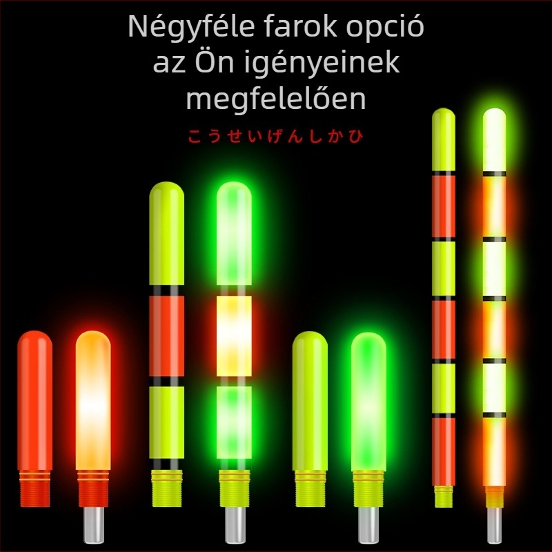 Hosszú dobású szikla horgászathoz csúszó úszó, világító, nagy méretű elektronikus úszó és vastag, feltűnő farok tartozék