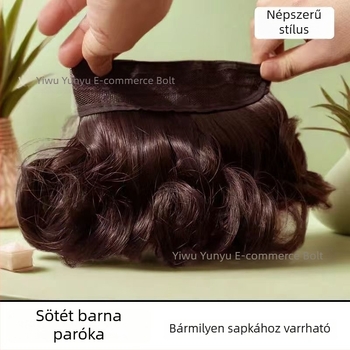 Rövid göndör paróka, természetes stílus, modell 32626, magas hőmérsékletű szálak, univerzális illeszkedés, nem lehet permelni vagy festeni