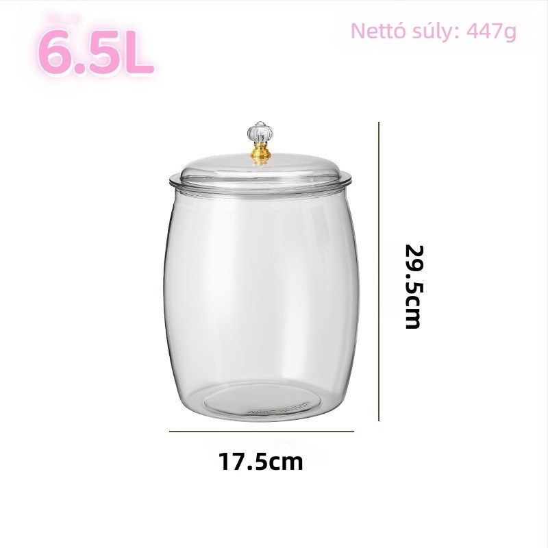 Crisper box - Átlátszó műanyag tároló a konyhához, 5 darabos készlet, PET, 4.1-5 L kapacitás, könnyed luxus stílus