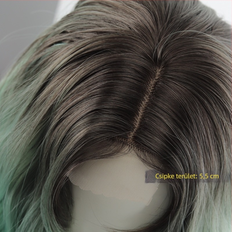 Anime cosplay paróka, magas hőálló rostokból, légáteresztő csipkés fejfedő, modell Dm848