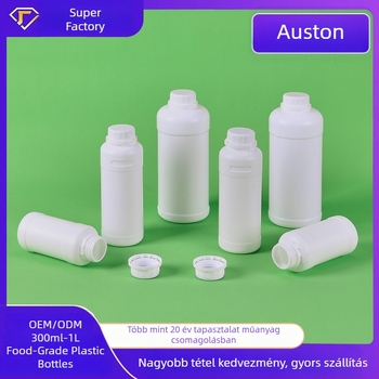 HDPE kör alakú permetező üveg blow-moldolva, külső kupakkal, 100% tiszta anyag, logó nyomtatás