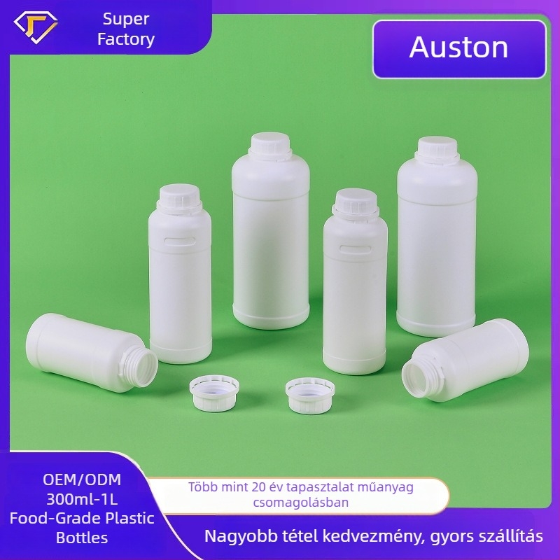HDPE kör alakú permetező üveg blow-moldolva, külső kupakkal, 100% tiszta anyag, logó nyomtatás