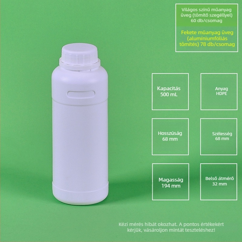 HDPE kör alakú permetező üveg blow-moldolva, külső kupakkal, 100% tiszta anyag, logó nyomtatás