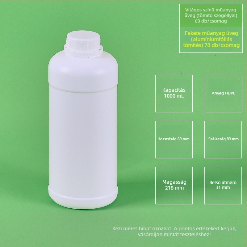HDPE kör alakú permetező üveg blow-moldolva, külső kupakkal, 100% tiszta anyag, logó nyomtatás