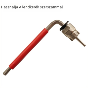 Kerékpár integrált tengelyes eszköz, 8 mm-es hexagonális aljzat, 4 négyzetes fej, 2 kulcs, javítóeszköz