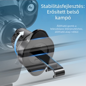 Autó légcsatornába szerelhető telefontartó gravitációs szenzorral, ütésálló, univerzális kompatibilitás
