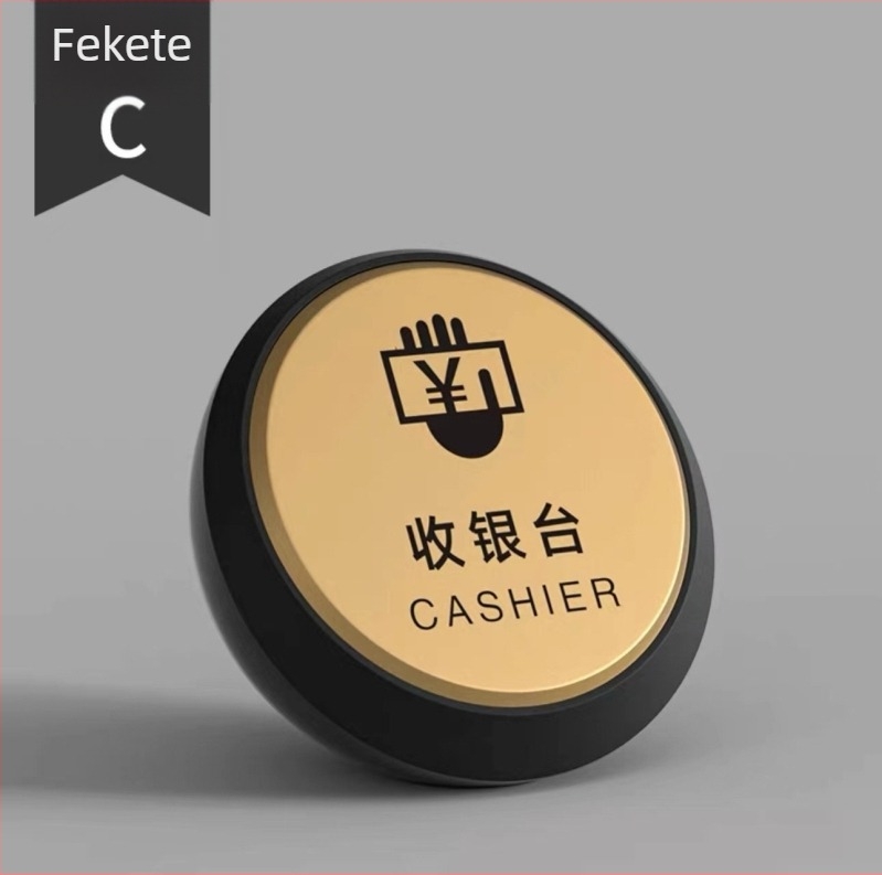 Füstöléstilalom figyelmeztető jel – kör alakú, levehető műanyag címke asztali kiállításhoz, testre szabható