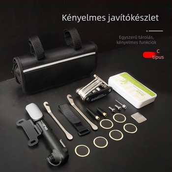 Kerékpárjavító készlet — POM anyag, defektpumpa, kulcs, hegyi kerékpár multifunkciós szerszám