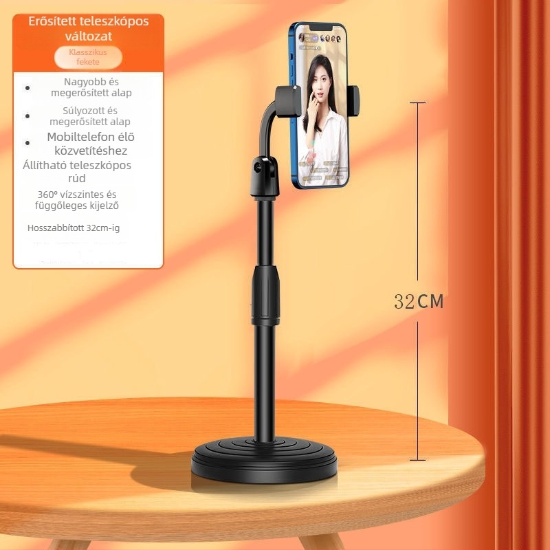 Idami Technology asztali telefon-tartó élő közvetítéshez és felvételhez — univerzális, ABS, testreszabható