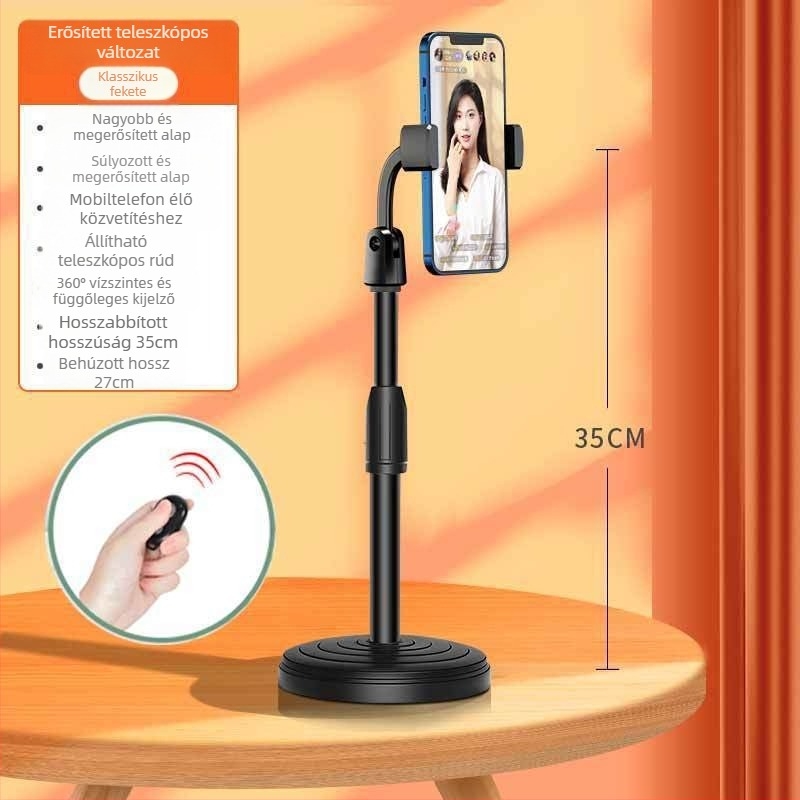 Idami Technology asztali telefon-tartó élő közvetítéshez és felvételhez — univerzális, ABS, testreszabható