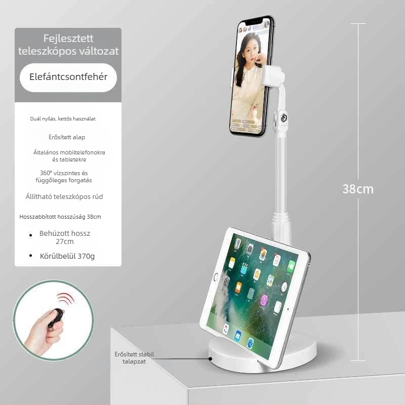 Idami Technology asztali telefon-tartó élő közvetítéshez és felvételhez — univerzális, ABS, testreszabható