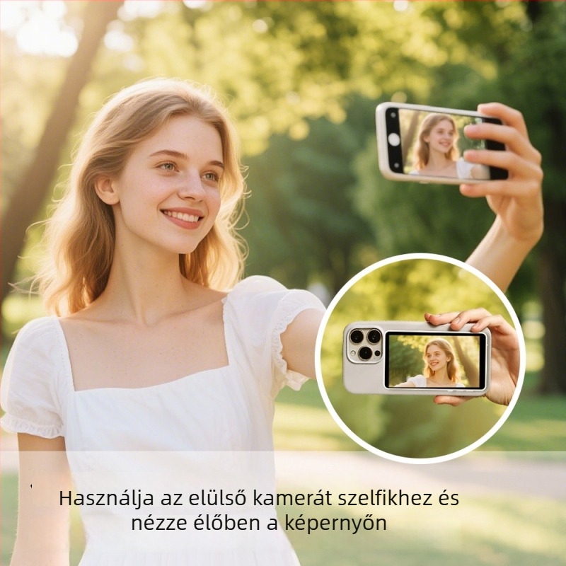 Vezeték nélküli Bluetooth Selfie kijelző hátsó mágneses rögzítéssel, távirányítóval és képernyővetítéssel iPadhez — ABS anyag, teherbírás max. 2 kg