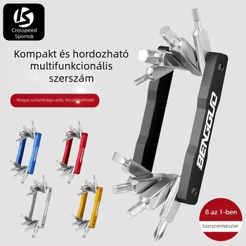 Bunguo kerékpárjavító szerszámkészlet, ötvözött acélból, hordozható összecsukható mini készlet, kombinált csomag