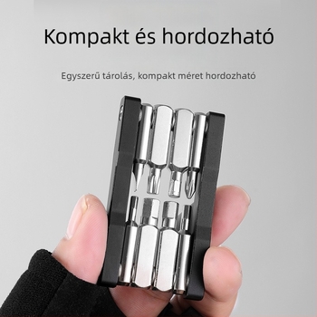 Bunguo kerékpárjavító szerszámkészlet, ötvözött acélból, hordozható összecsukható mini készlet, kombinált csomag