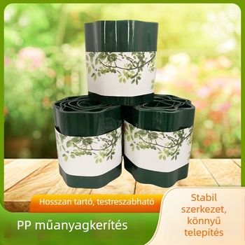 Hengxing PP műanyag kertészeti kerítés — hullámos kerítés, elválasztó szalag, gyep szegély