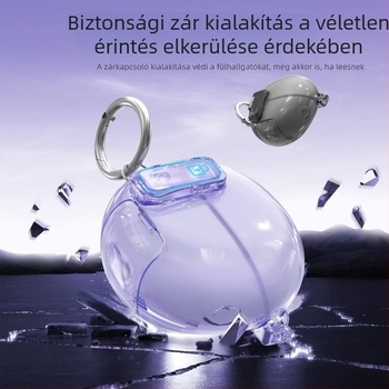 Áttetsző fülhallgató tok FreeBuds Pro 4-hez, Huawei Pro3 zár típusú Freeclip védőtok