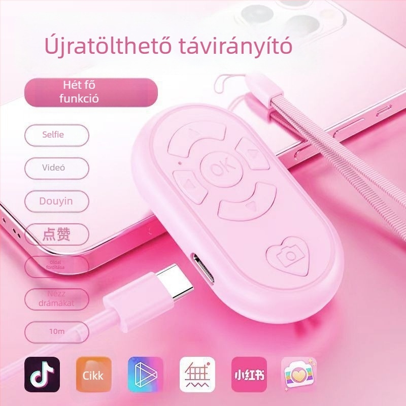Ax-1 Mobiltelefonos videó távirányító, Bluetooth 10 m-ig, 130 mAh Akkumulátor, ABS ház, Működés gombos