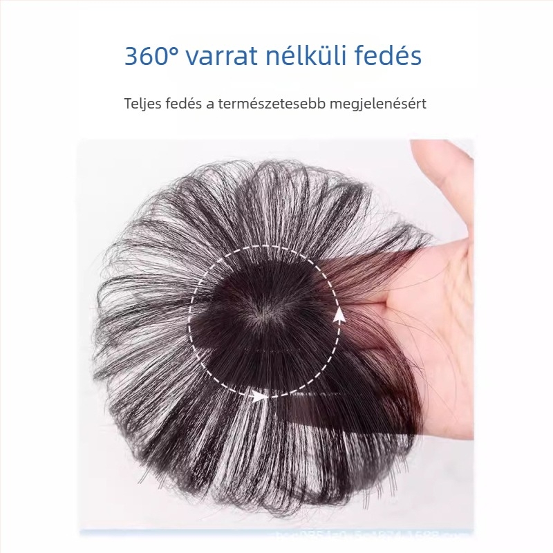 Valódi hajból készült toppparóka – varrat nélküli, könnyű, egy darabból álló fedés a ritkás haj lefedéséért