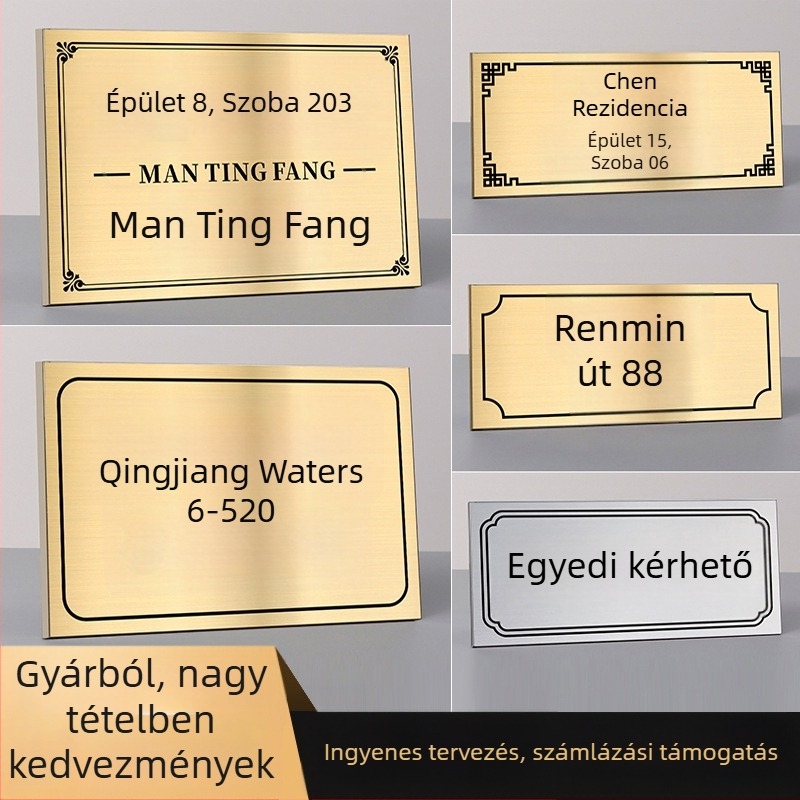 Rozsdamentes acél UV-nyomtatású kapuszignók vállalatok, bevásárlóközpontok, közösségek, villák és szállodák számára | Haolong craft