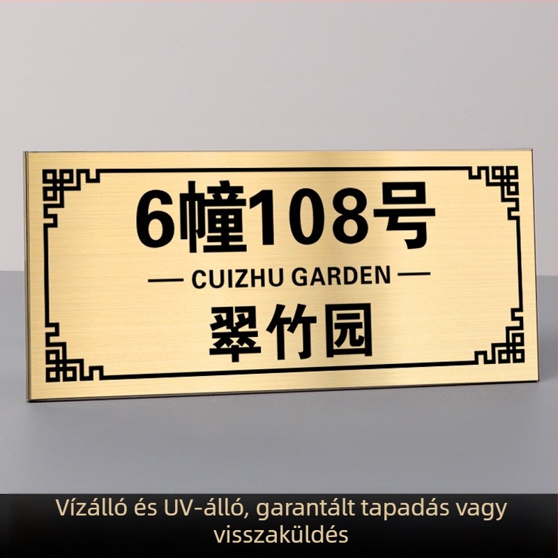 Rozsdamentes acél UV-nyomtatású kapuszignók vállalatok, bevásárlóközpontok, közösségek, villák és szállodák számára | Haolong craft