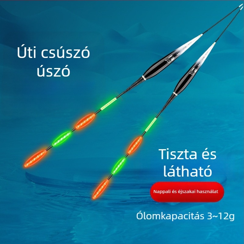 Csúszó úszó hosszú dobásokhoz, színváltó és fénylő, vastag és feltűnő elektronikus úszó sziklához