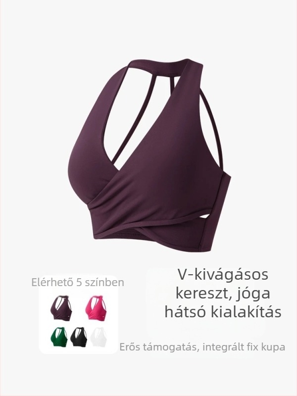Tank-top mellkas párnázással, nyakpántos dizájn, gyorsan száradó, lélegző nylon/poliamid 80%