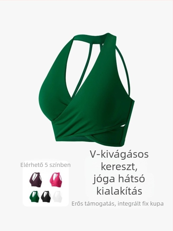Tank-top mellkas párnázással, nyakpántos dizájn, gyorsan száradó, lélegző nylon/poliamid 80%