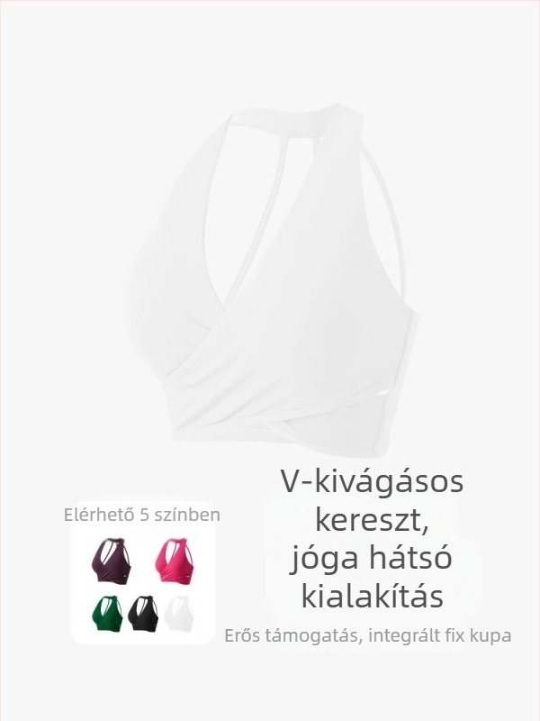Tank-top mellkas párnázással, nyakpántos dizájn, gyorsan száradó, lélegző nylon/poliamid 80%
