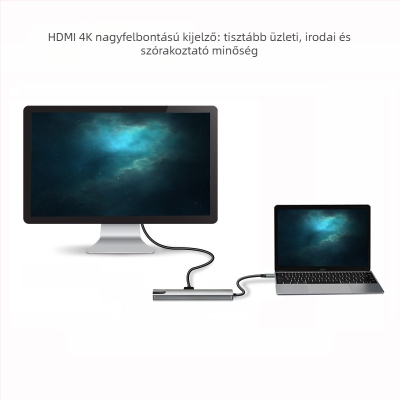 ALNK AL-8IN1 bővítő dokkoló, kompatibil laptopokhoz és mobiltelefonokhoz