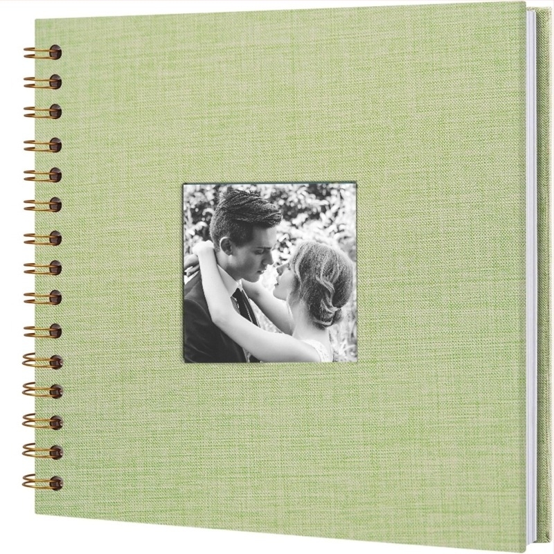 Spirálkötéses DIY fotóalbum, scrapbook ablakkal