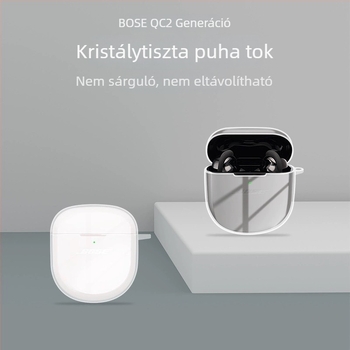 Átlátszó TPU védőtok Bose QC Gen 2 fülhallgatókhoz – Small Shark 2 Gen / Big Shark 2 Gen