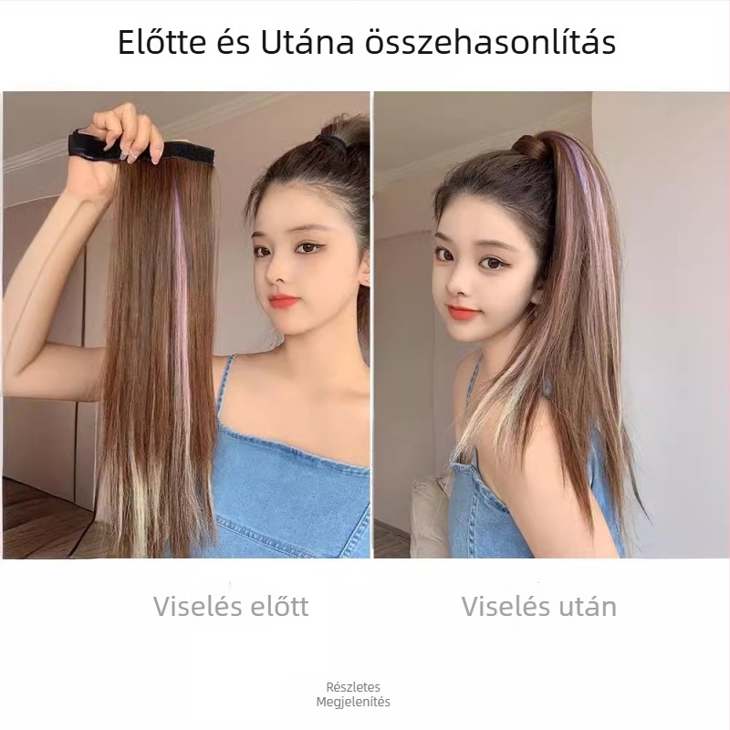 Lófarok paróka, modell aj58, hőálló rostok, mechanikus eljárás
