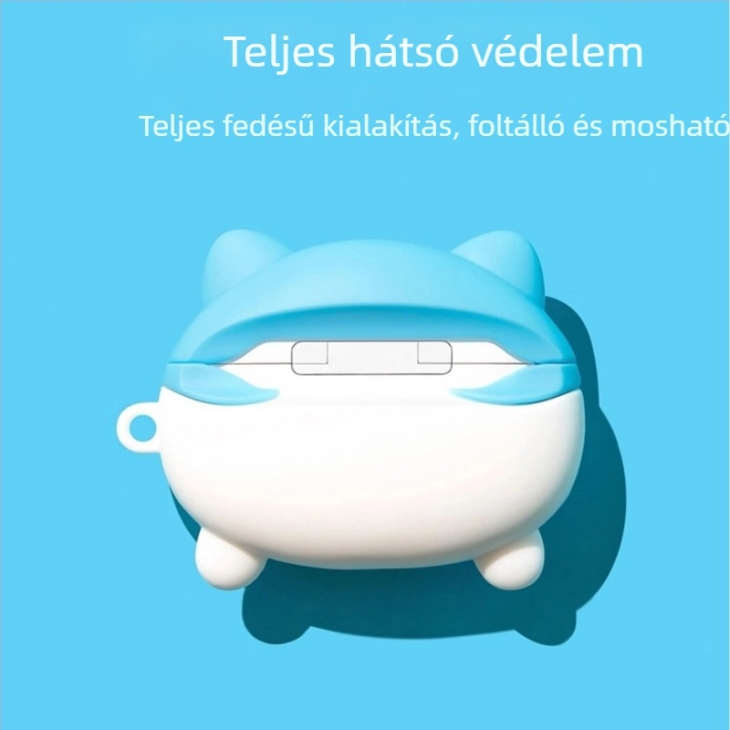Jiyikawa szilikon védőtok AirPods Pro 3-hoz, 1/2/4 generáció – karikatúra dizájn