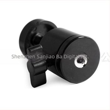 Mini gömb alakú gimbal mobiltelefonhoz és kis kamerához, 360° vízszintes és függőleges forgás, fémből készült, súly 90 g, menetes rögzítés