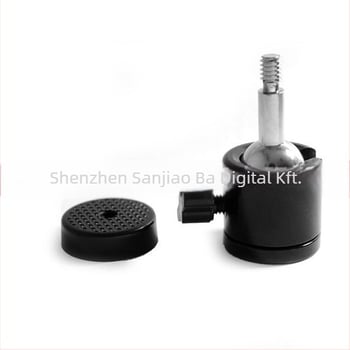 Mini gömb alakú gimbal mobiltelefonhoz és kis kamerához, 360° vízszintes és függőleges forgás, fémből készült, súly 90 g, menetes rögzítés