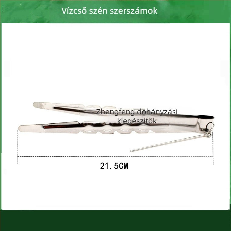 Nargilés csipesz és nyelvklip – fém felépítés, szénklipsz, rozsdamentes vas kialakítás