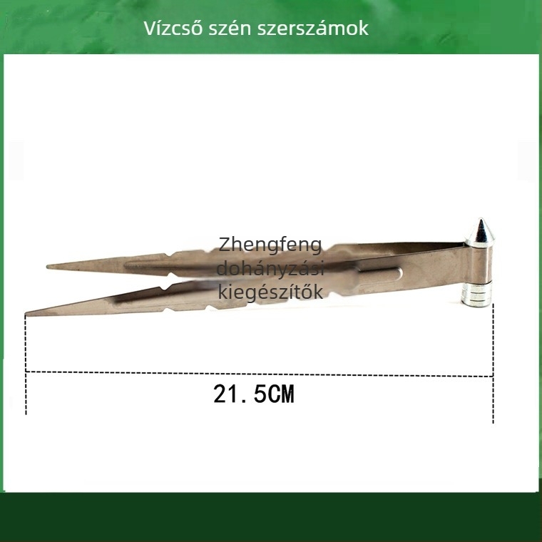 Nargilés csipesz és nyelvklip – fém felépítés, szénklipsz, rozsdamentes vas kialakítás