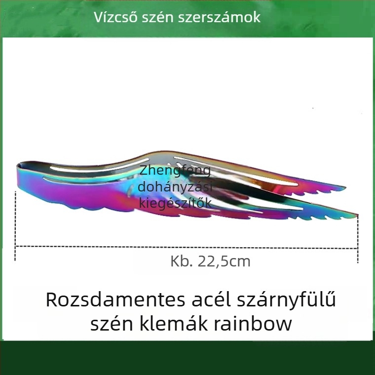 Nargilés csipesz és nyelvklip – fém felépítés, szénklipsz, rozsdamentes vas kialakítás