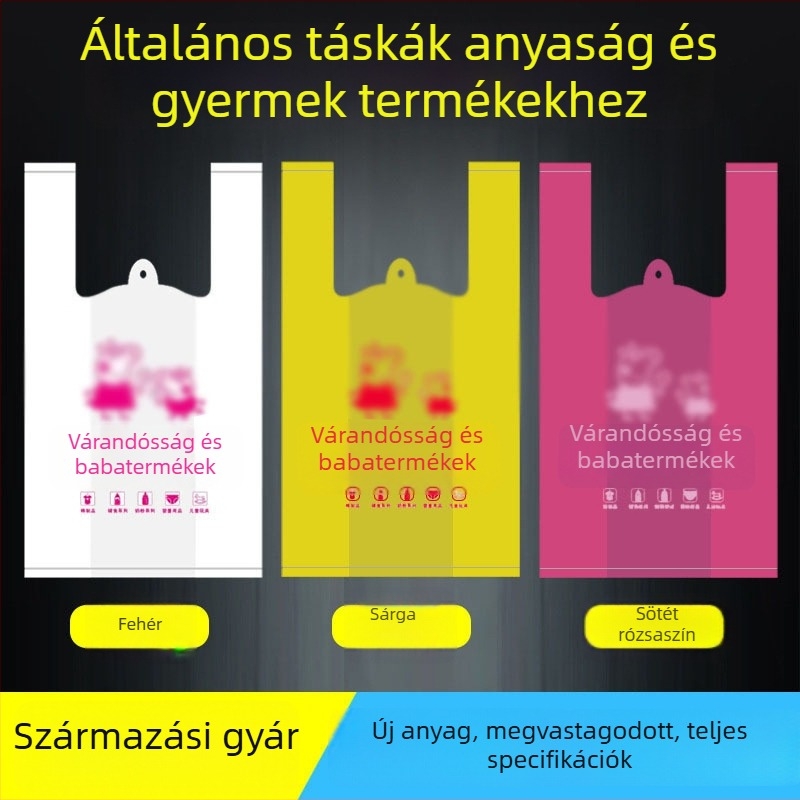 Anyatej- és csecsemő műanyag tasak — kétszeres rétegű, vastagság testreszabható; általános csomagolás; napi termelés 10 000; származás Tongcheng, Anhui