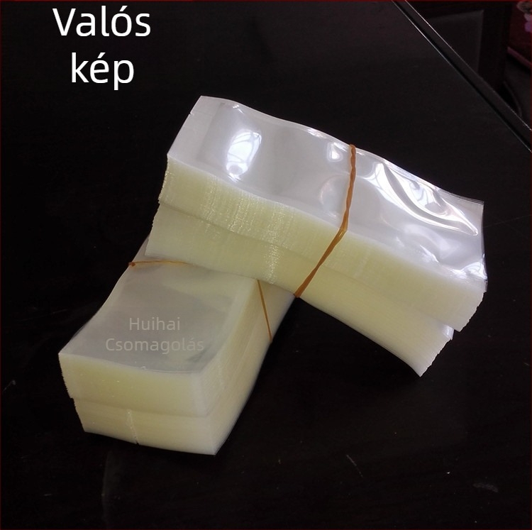 Élelmiszer-vákuum tasak, átlátszó vákuumfőző tasak szárított marhahús csomagolásához; Huihai Packaging; napi termelés 10 000 000; licencszám Hebei XK16-204-00560