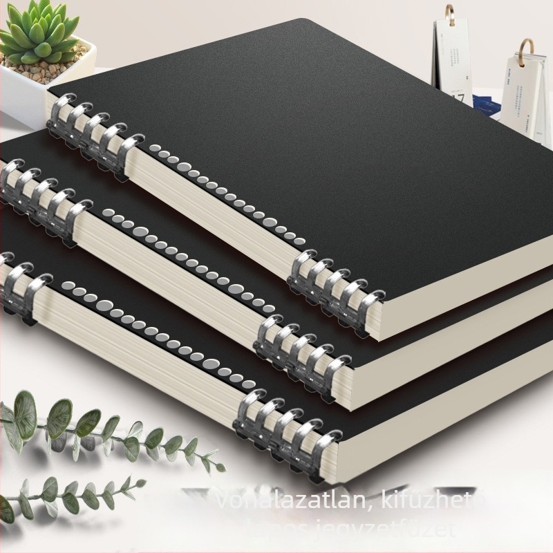Leválasztható oldalú B5-ös notesz, spirálkötés, minimalist design, vastagabb A5-ös lapokkal, diákoknak