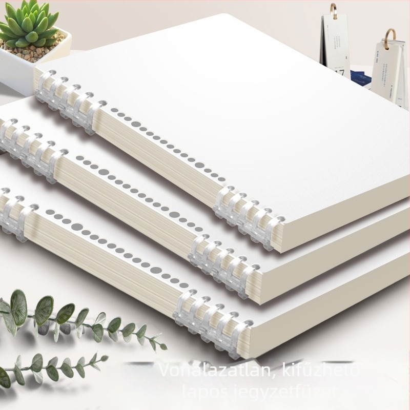 Leválasztható oldalú B5-ös notesz, spirálkötés, minimalist design, vastagabb A5-ös lapokkal, diákoknak