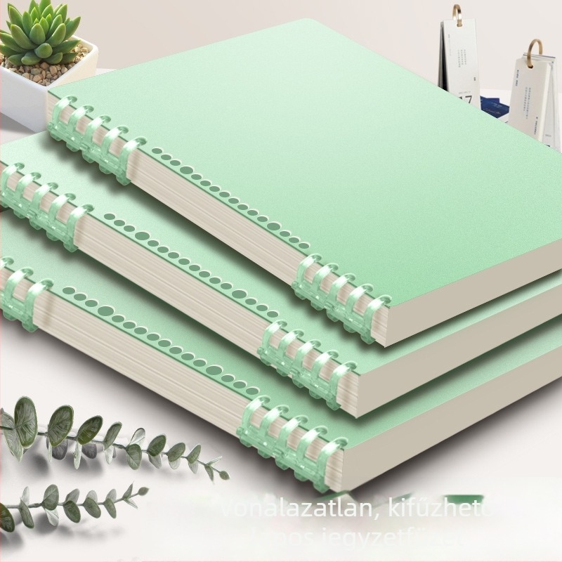 Leválasztható oldalú B5-ös notesz, spirálkötés, minimalist design, vastagabb A5-ös lapokkal, diákoknak