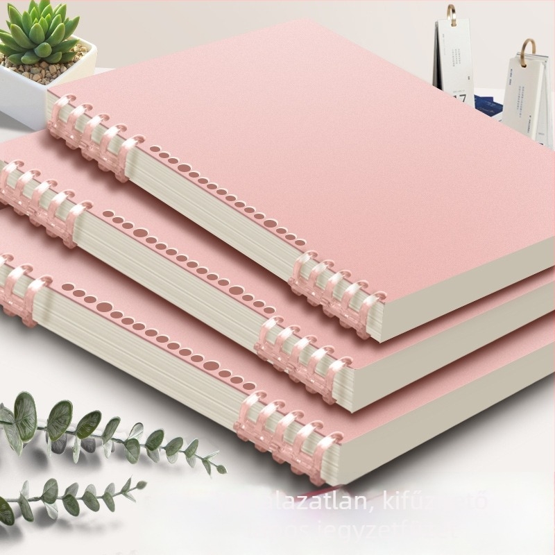 Leválasztható oldalú B5-ös notesz, spirálkötés, minimalist design, vastagabb A5-ös lapokkal, diákoknak