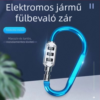 Elektromos jármű kombinációs zár sisakakasztóval, első kosárzárral és csomagtartózárral – DXs ötvözet, 88 g, elektromos autók és motorkerékpárok számára