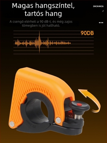 Kerékpár harang rejtett mini dizájnnal, hüvelykujj-haranggal, Drckhros Ld03, műanyag