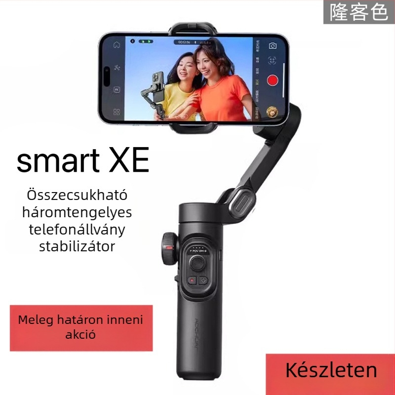 Háromtengelyes okostelefon-stabilizátor arcfelismeréssel, összecsukható kézi gimbal, RK-C302, alumíniumötvözet